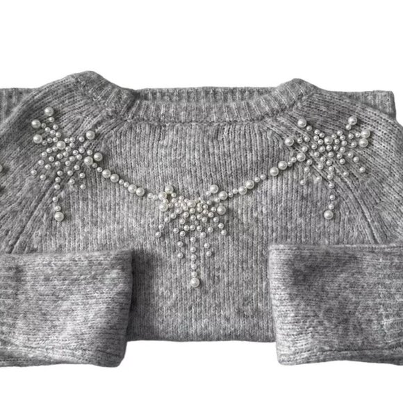 Truth by Republic Women's Knit Gray Pearl Pullover Sweater Size L - Picture 4 of 9